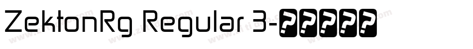 ZektonRg Regular 3字体转换